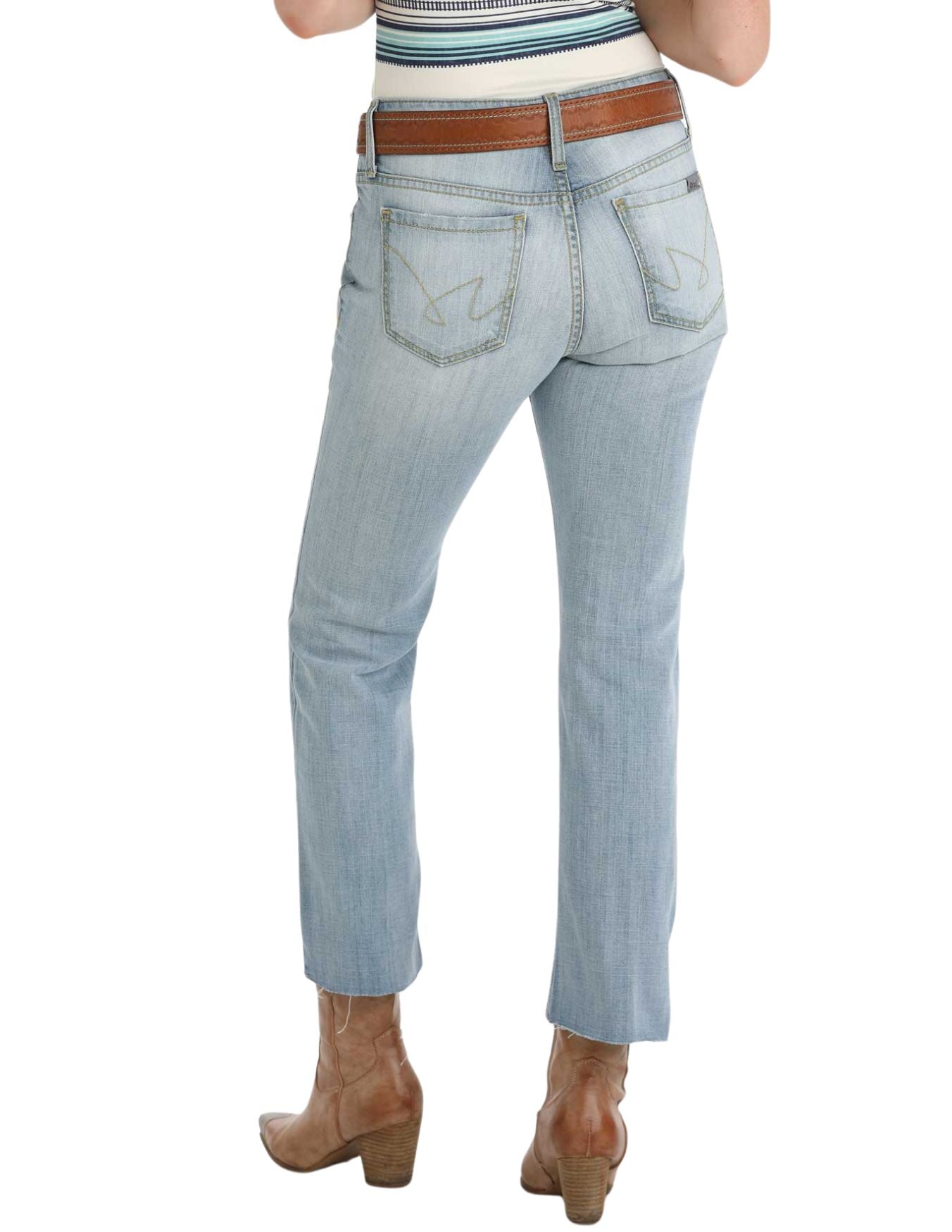 Cinch Womens Hannah Crop Light Stone Jeans