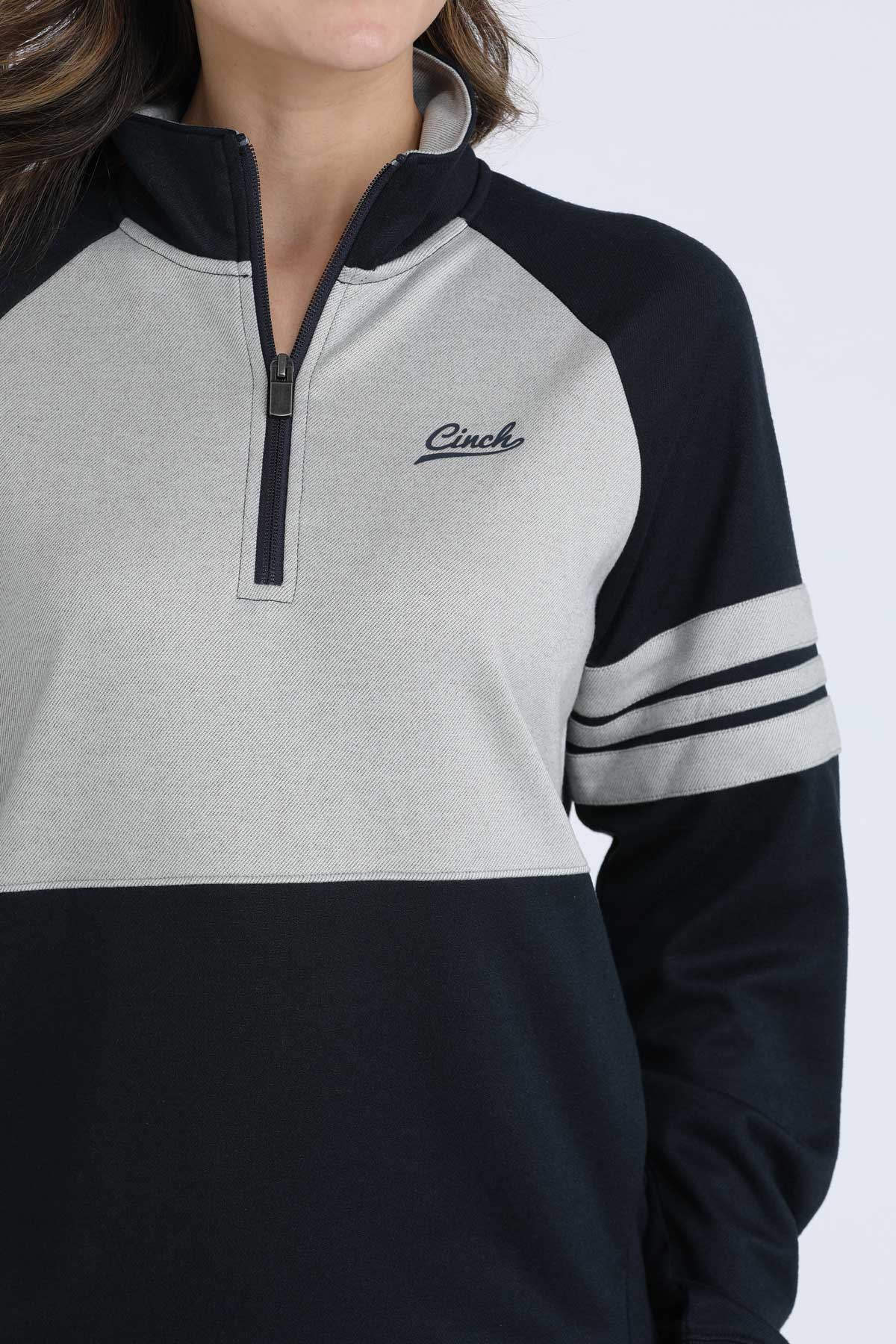 Cinch Womens Navy Quarter Zip Sweater