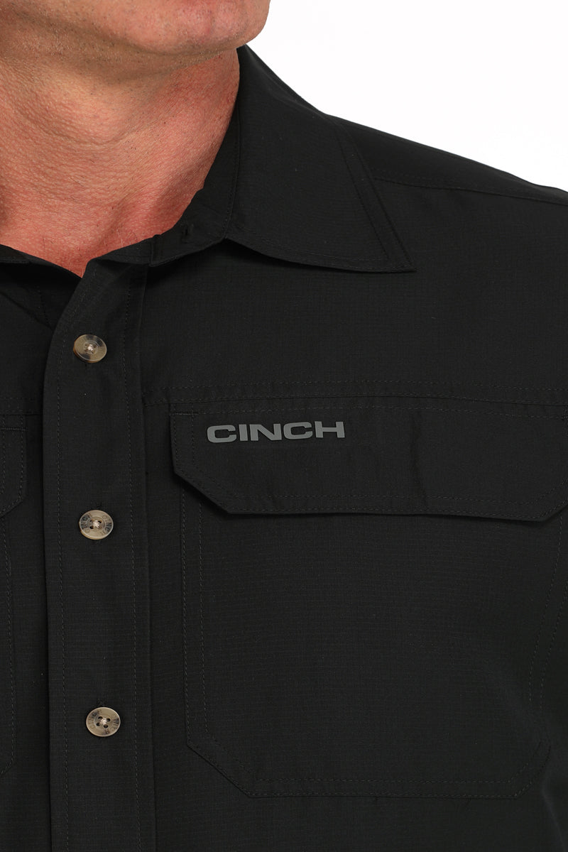 Cinch Mens Black Arenaflex Long Sleeve Shirt