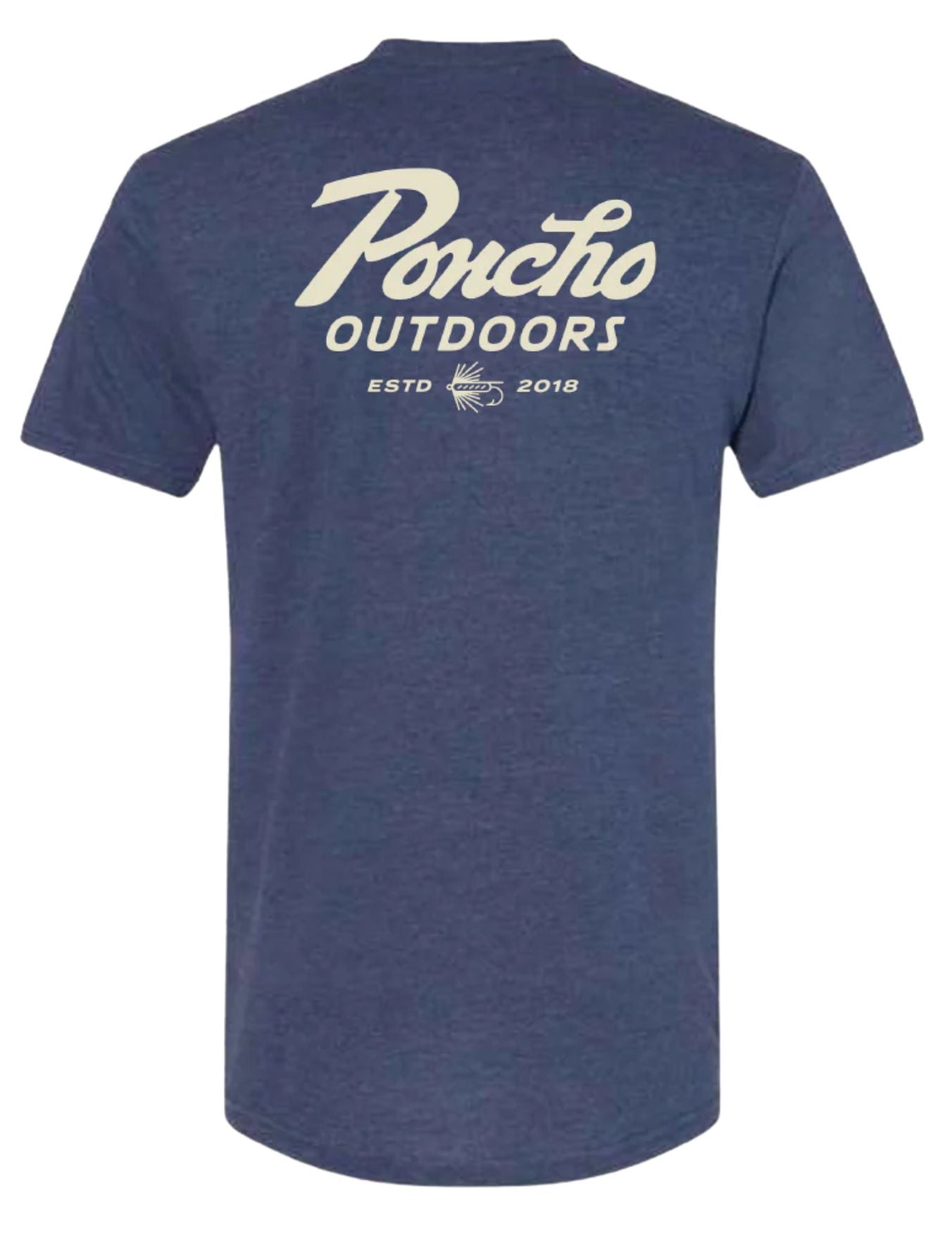 Poncho Mens Navy Bass Logo T-Shirt