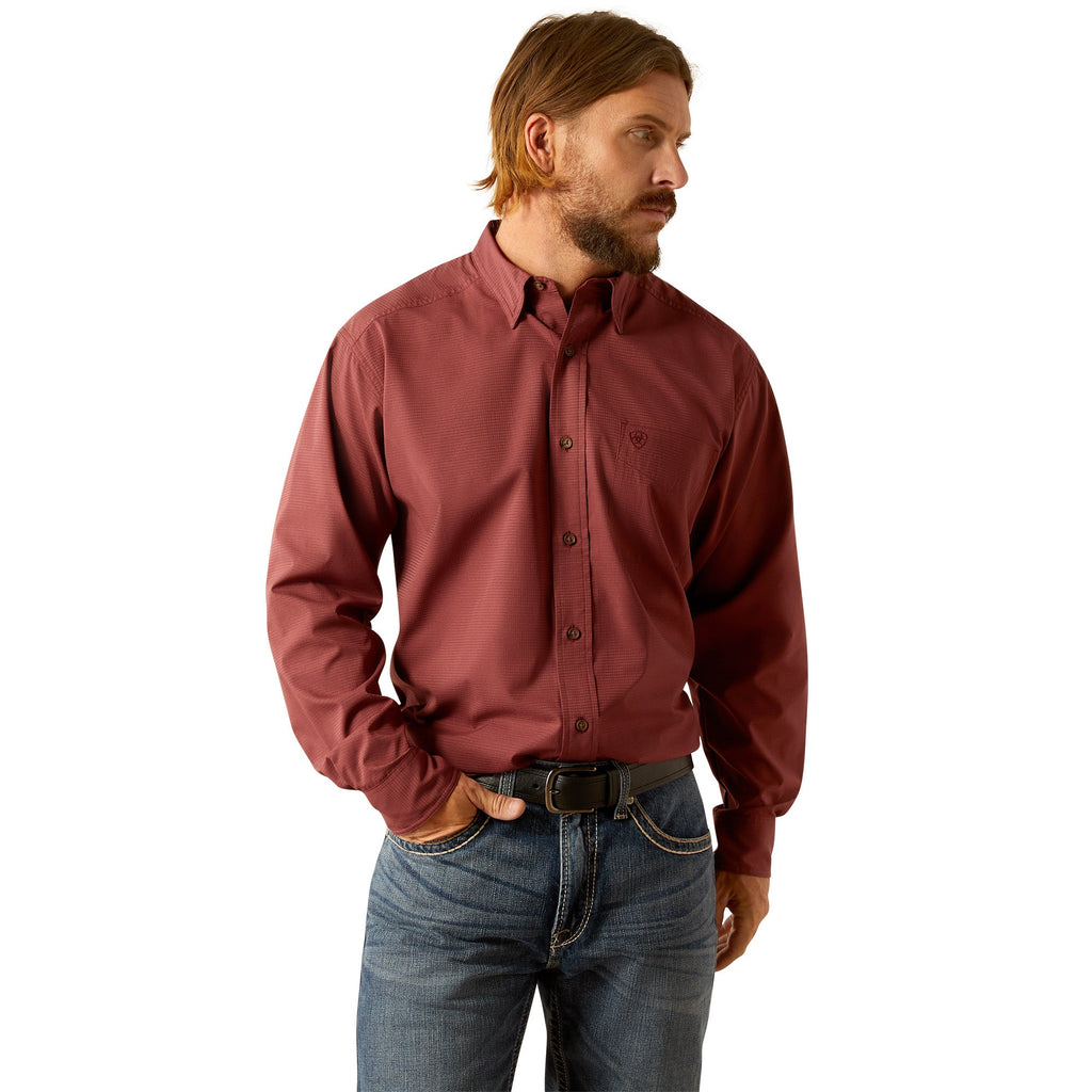 Ariat Mens Red 360 Airflow Classic Fit Shirt