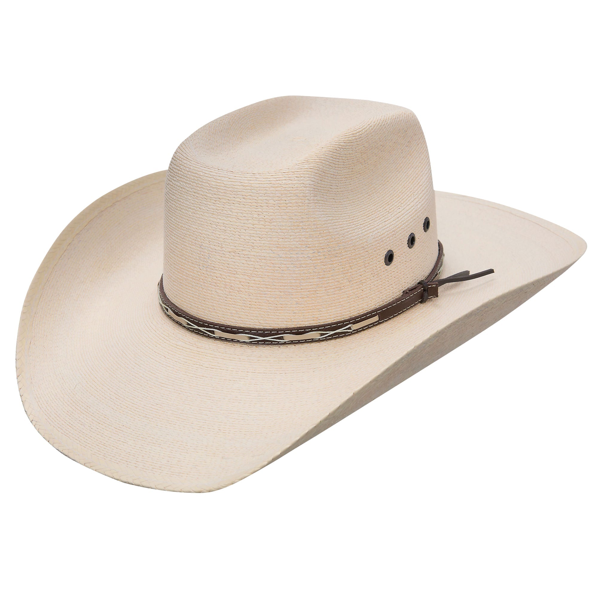 Stetson Mens Square Eyelets Palm Leaf Hat