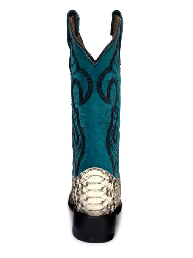 Corral Womens Natural Turquoise  Print  Python Boots