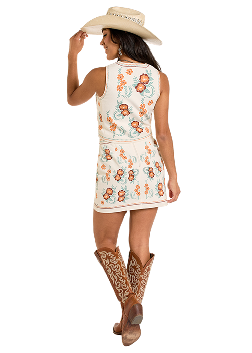 Panhandle Womens Floral Studded Skirt