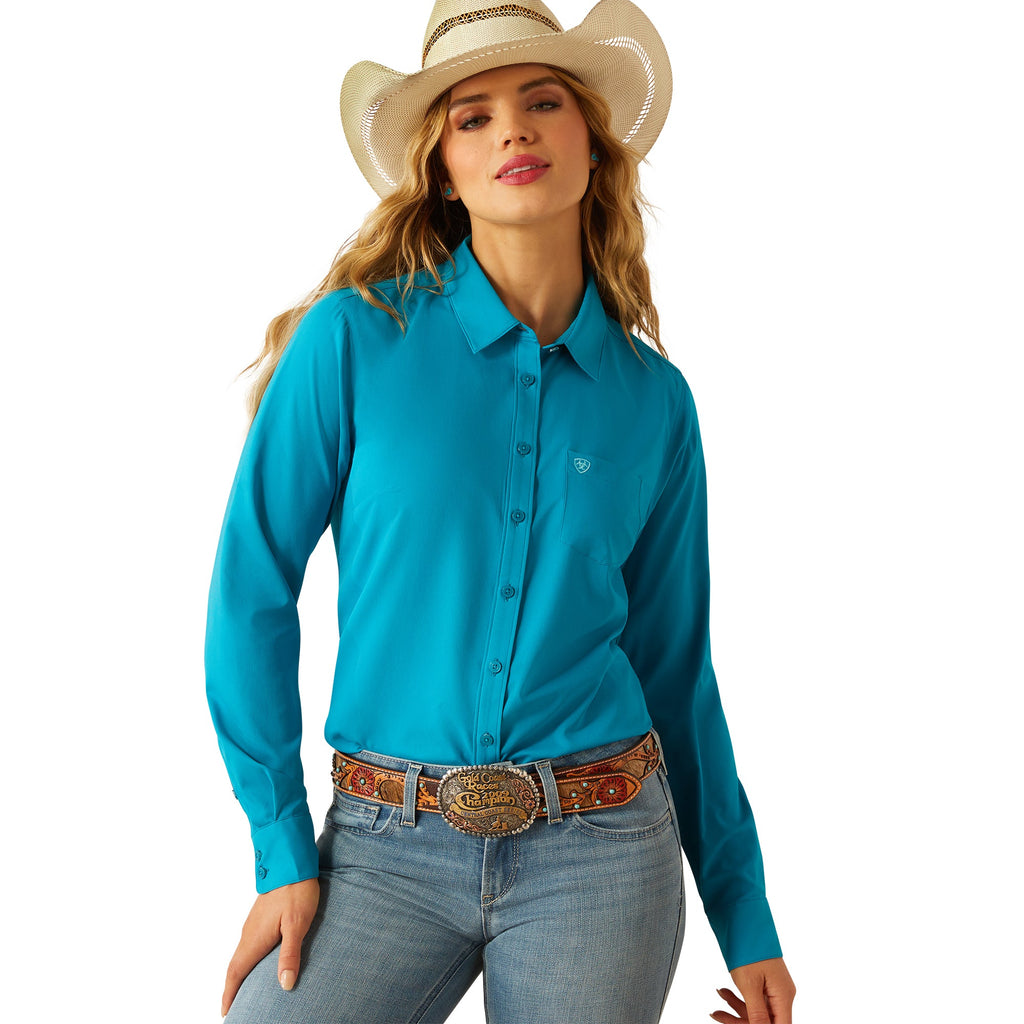 Ariat Womens Enamel Blue Kirby Pro Shirt