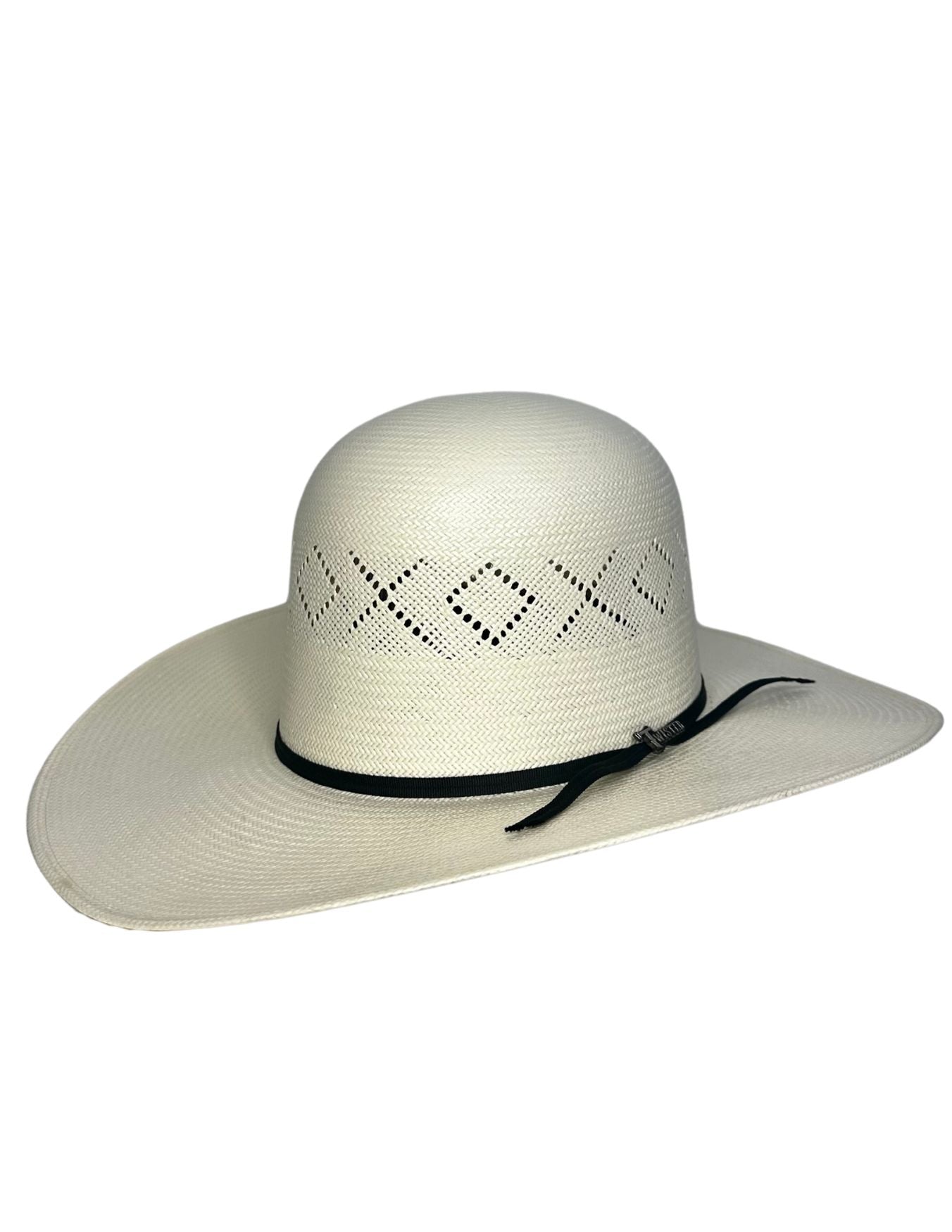 Twister Mens Straw Open Crown Hat