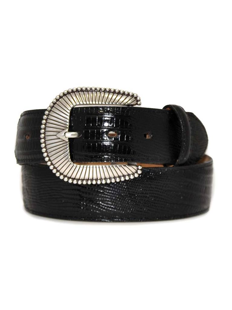 Men's Brighton 1 1/2 Black Lizard Print Belt