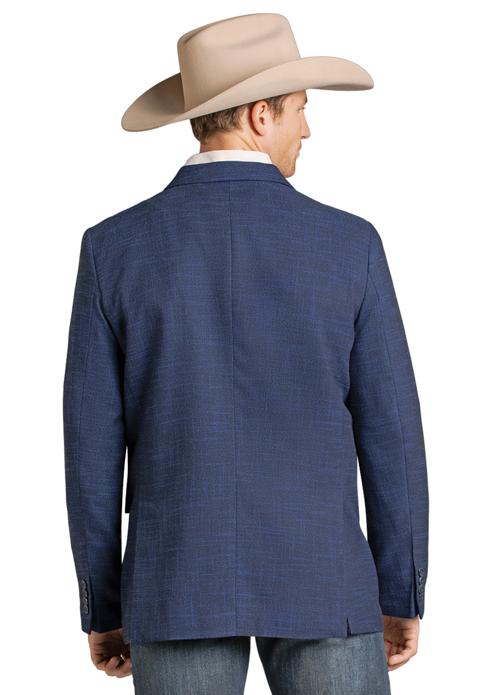 Panhandle Mens Navy Basket Weave Sportscoat