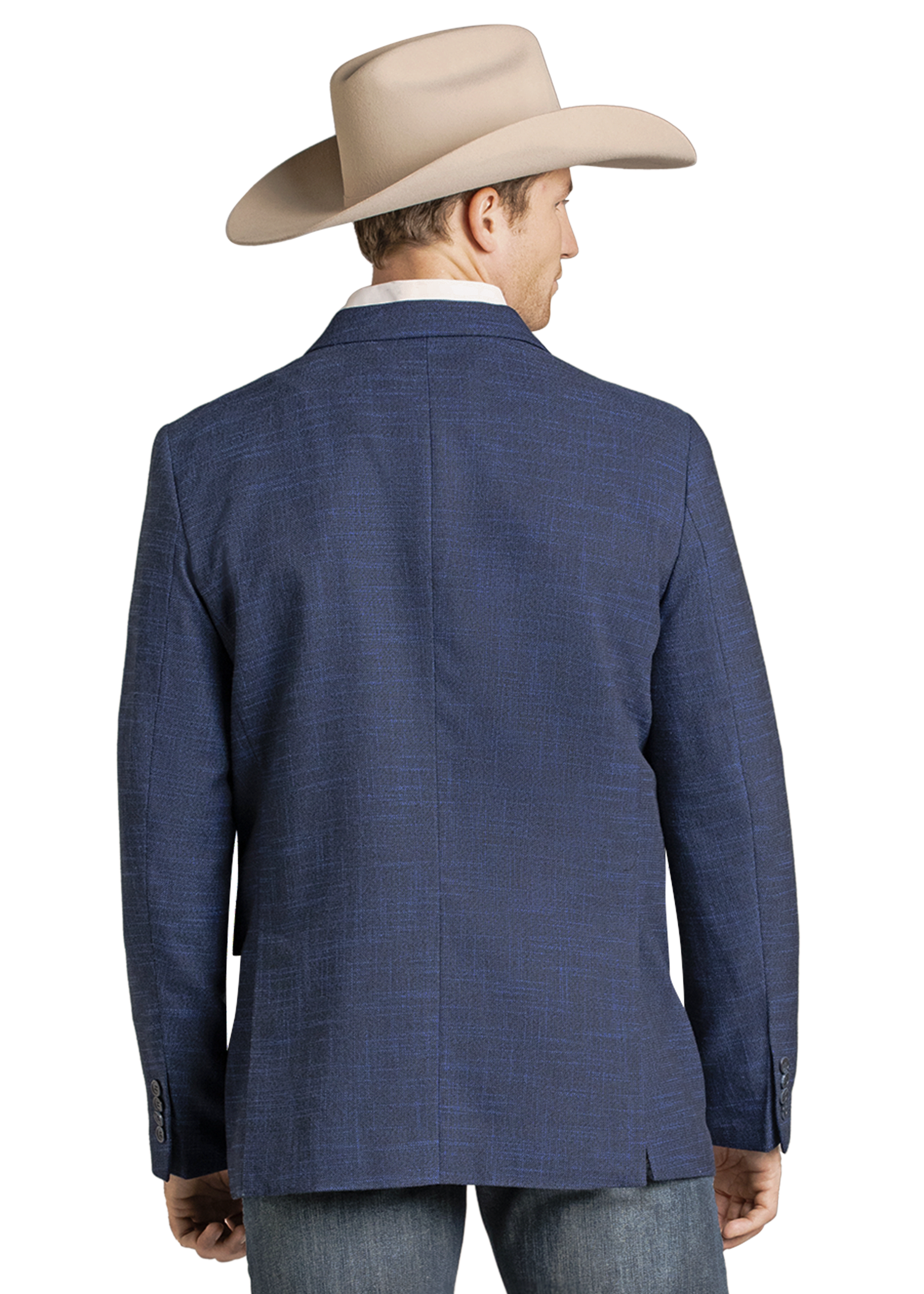 Panhandle Mens Navy Basket Weave Sportscoat