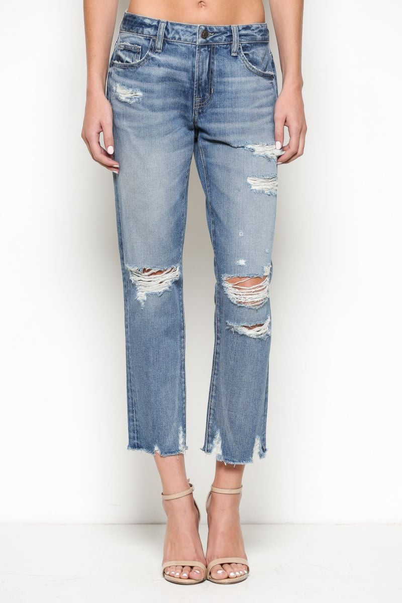 TBC Womens Bailey Slim Boyfriend Jeans