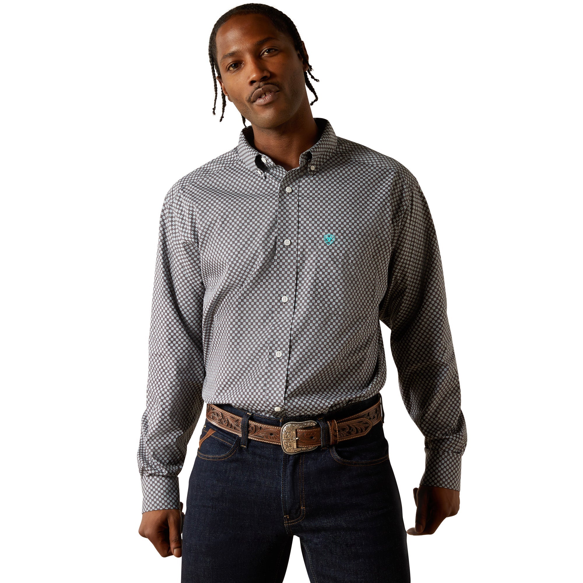 Ariat Mens Wrinkle Free Caleb Classic Fit Shirt