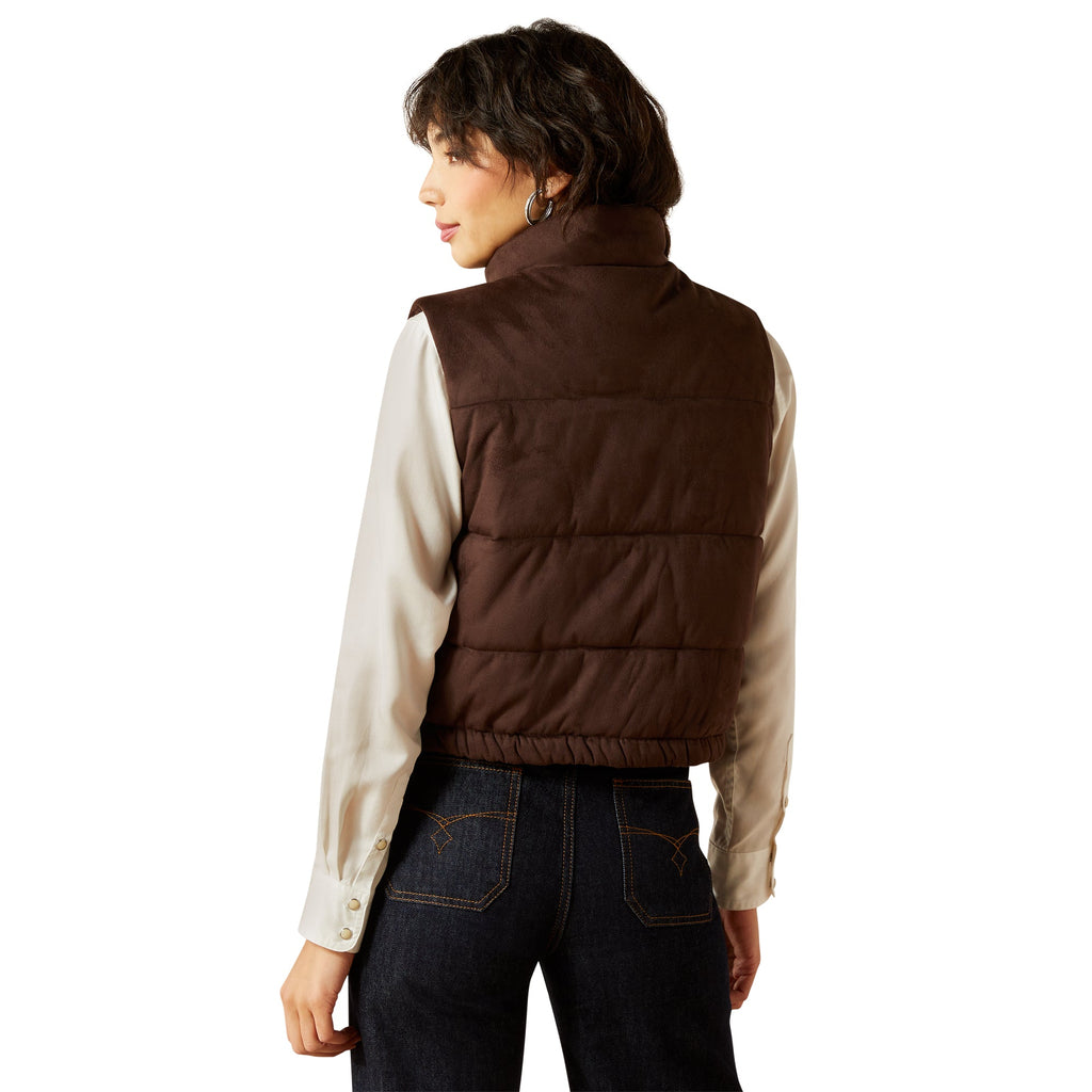 Ariat Womens Swirls Faux Leather Vest