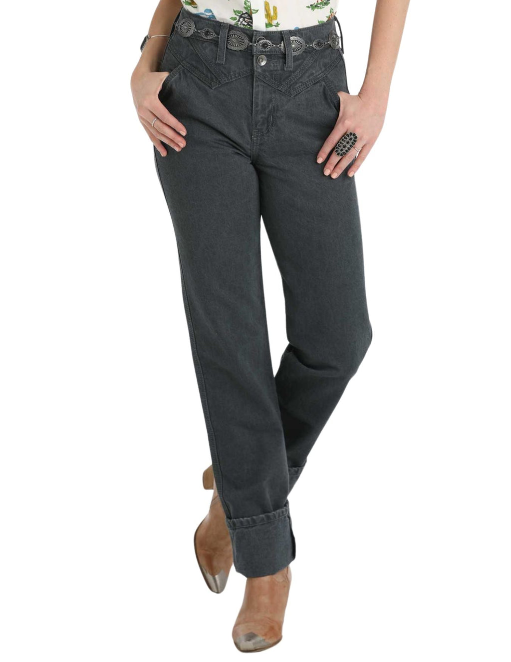 Cinch Womens Grey Quinn Bareback Jeans