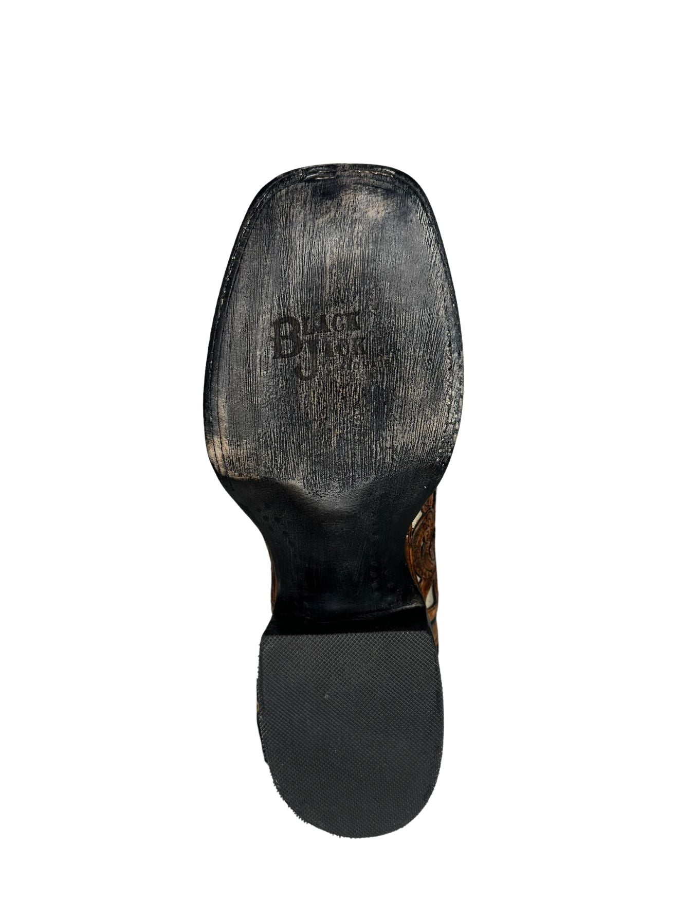 Black Jack Mens Tooled Mahogany Boots