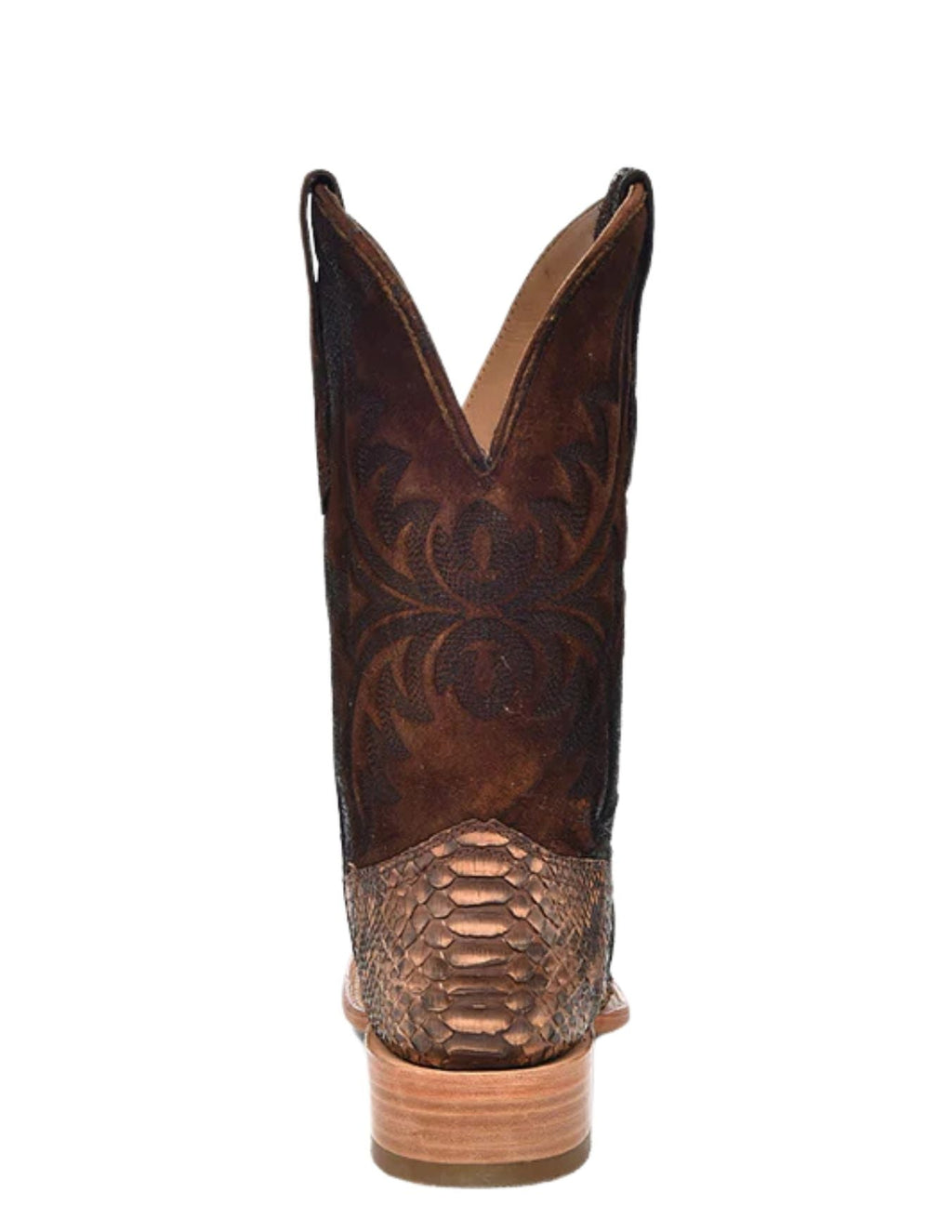 Corral Mens Brown Python Wide Square Toe Boots