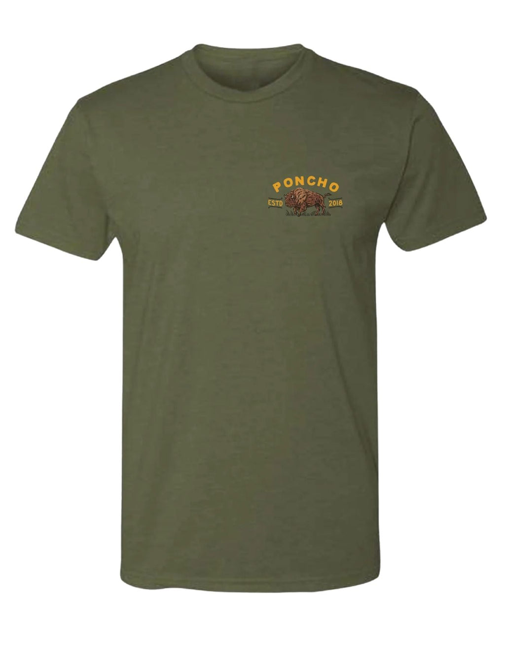 Poncho Mens Roaming Bison T-Shirt