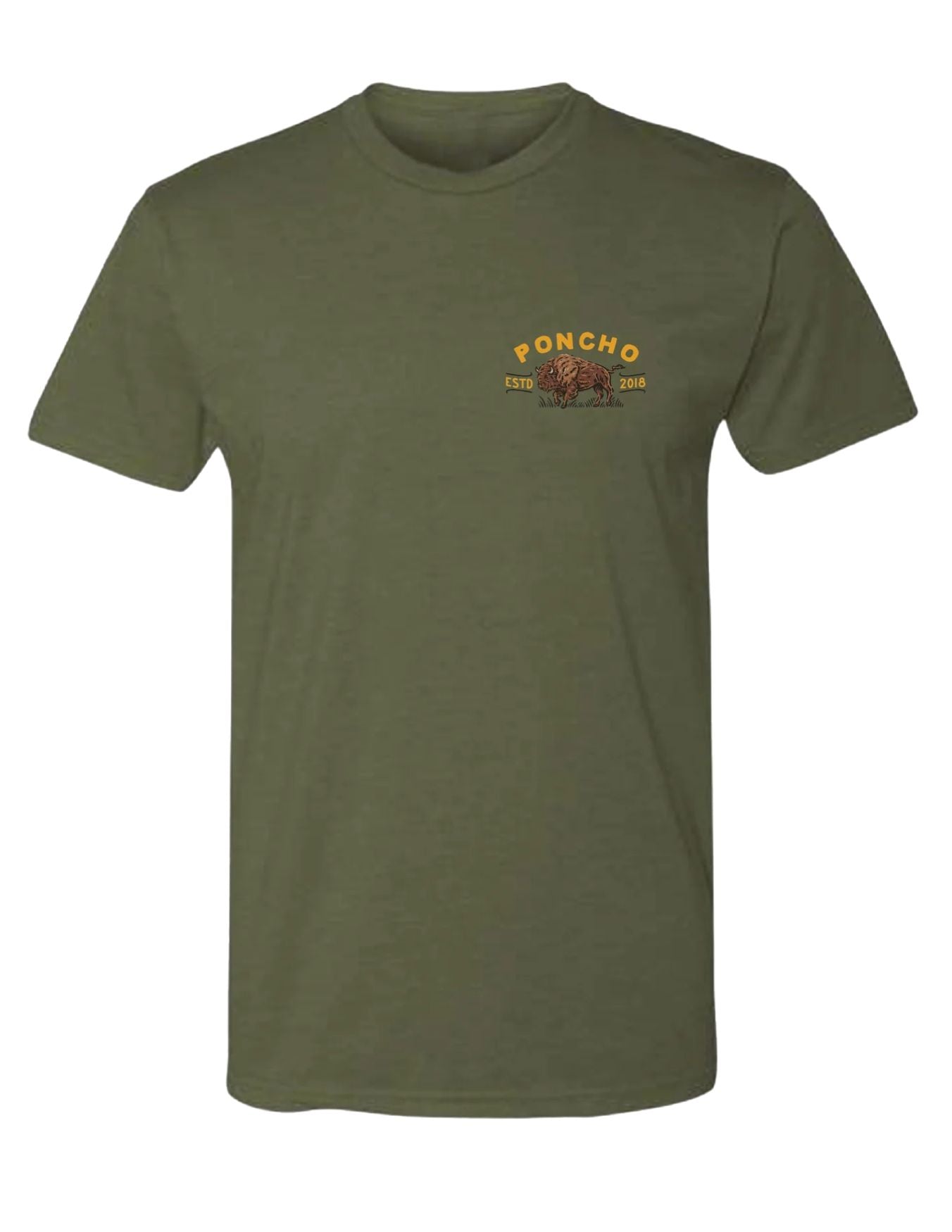 Poncho Mens Roaming Bison T-Shirt