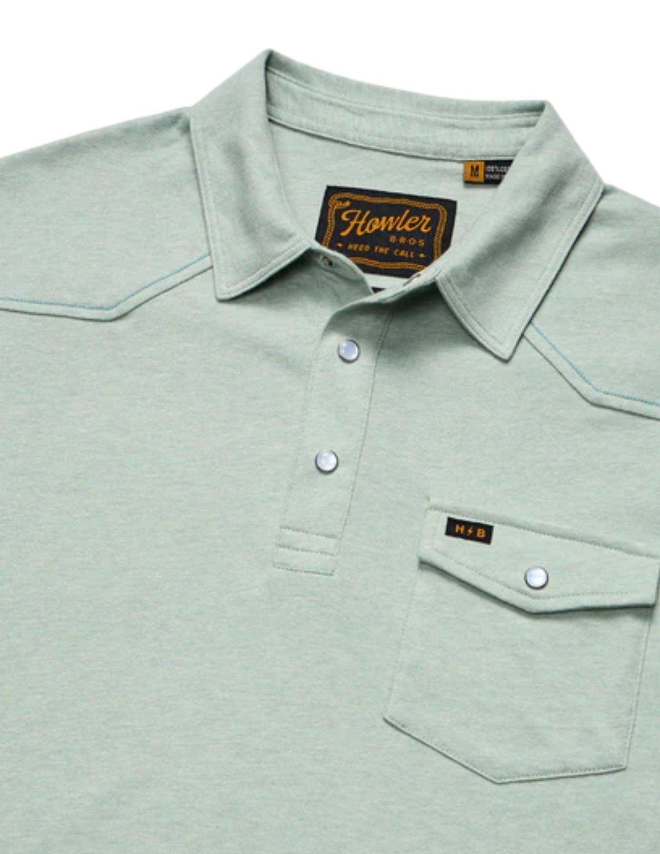 Howler Bros Mens Seafoam Ranchero Polo
