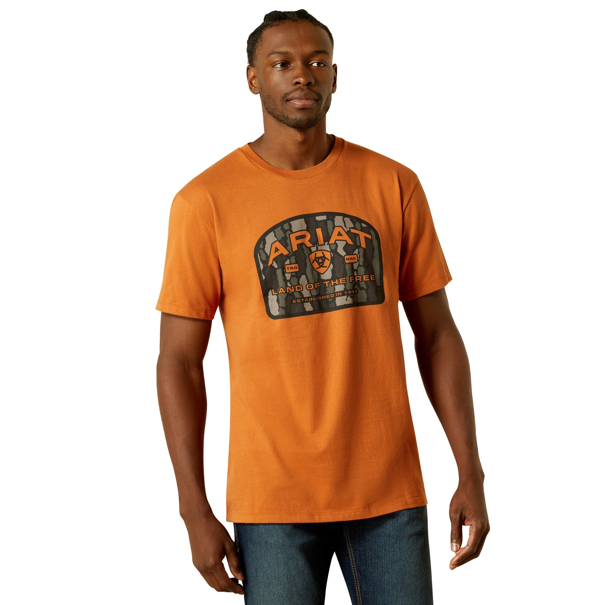 Ariat Mens Underlands Camo Badge T-Shirt