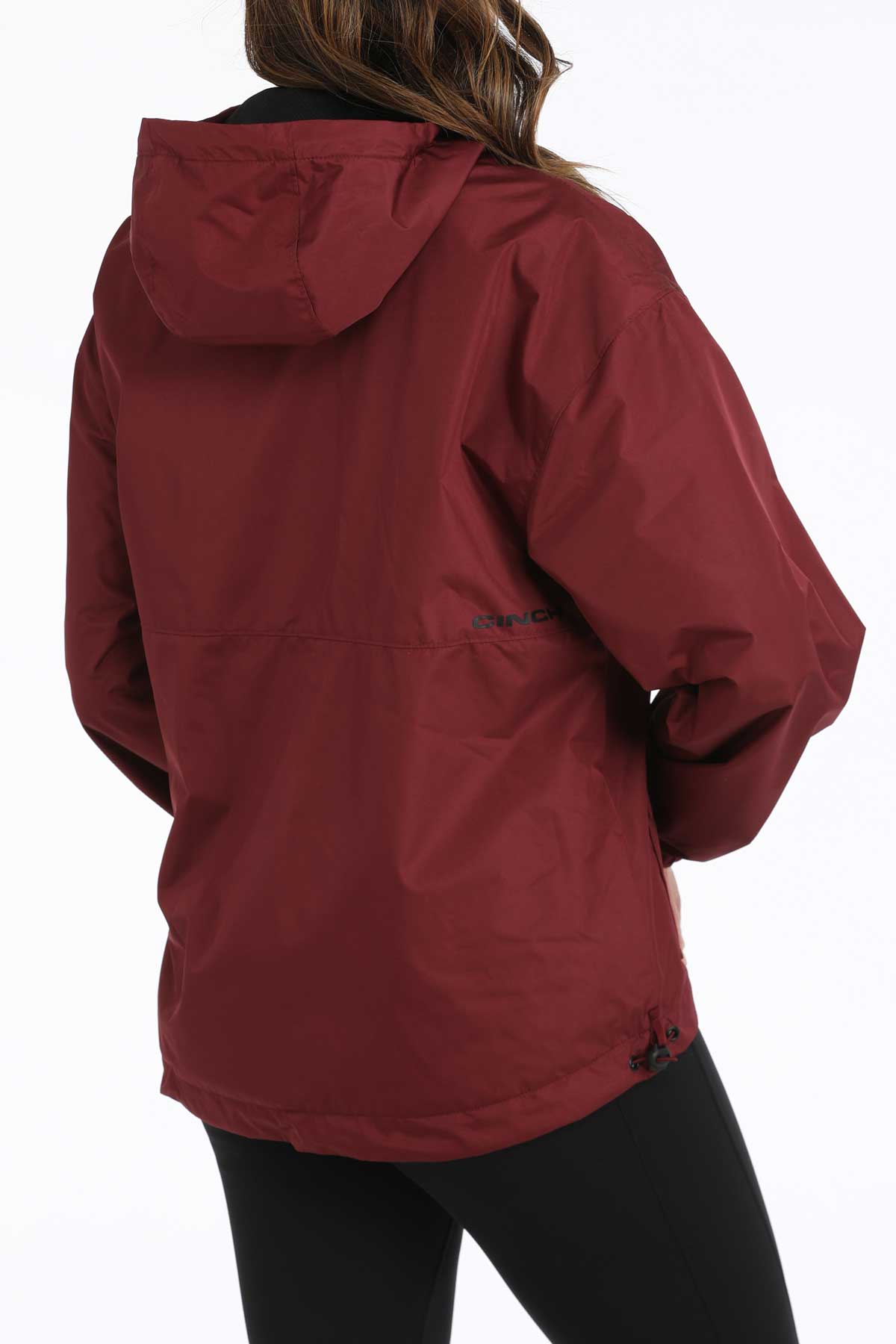 Cinch Womens Burgundy Hydrographic Rain Jacket