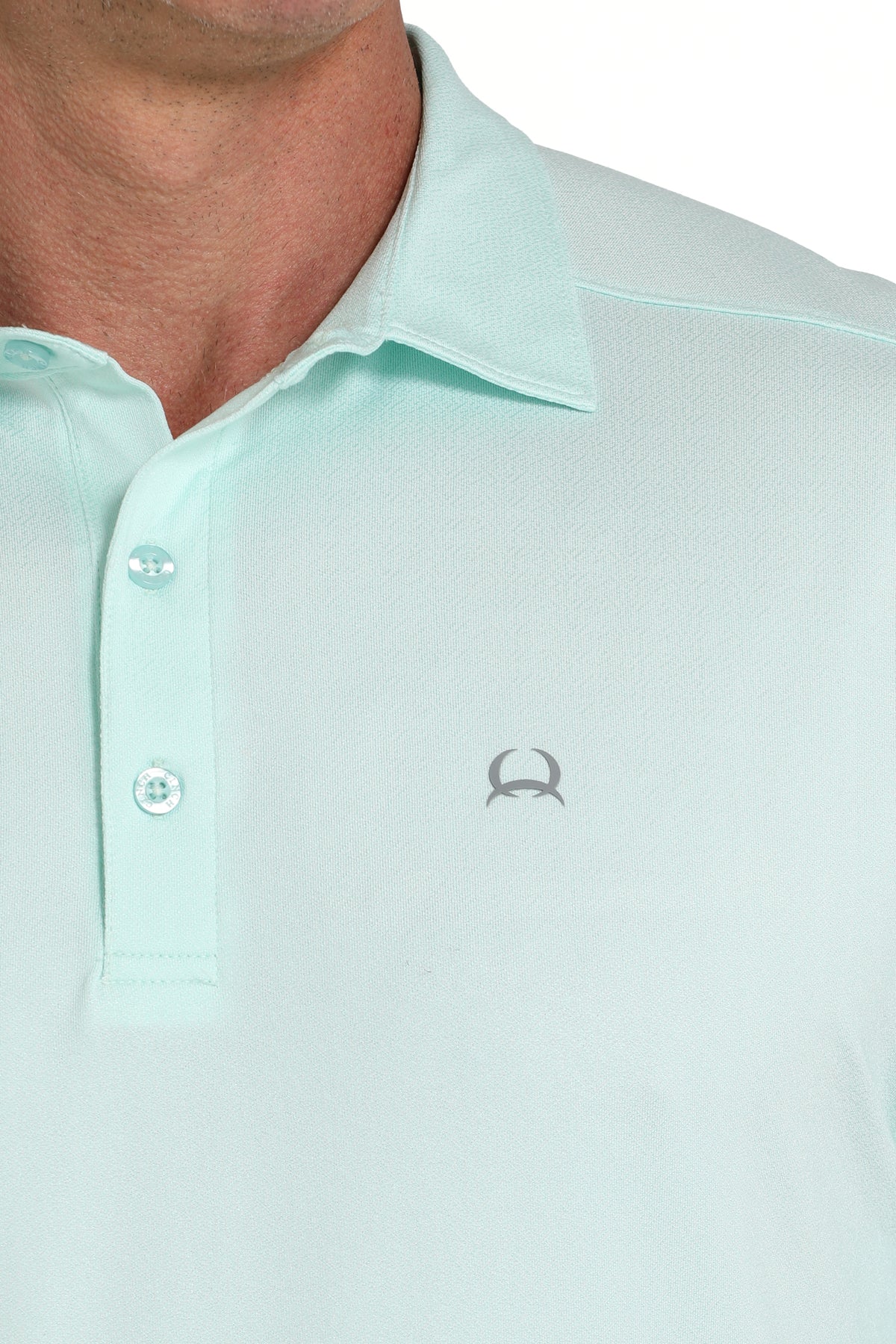 Cinch Mens Light Turquoise Arenaflex Polo