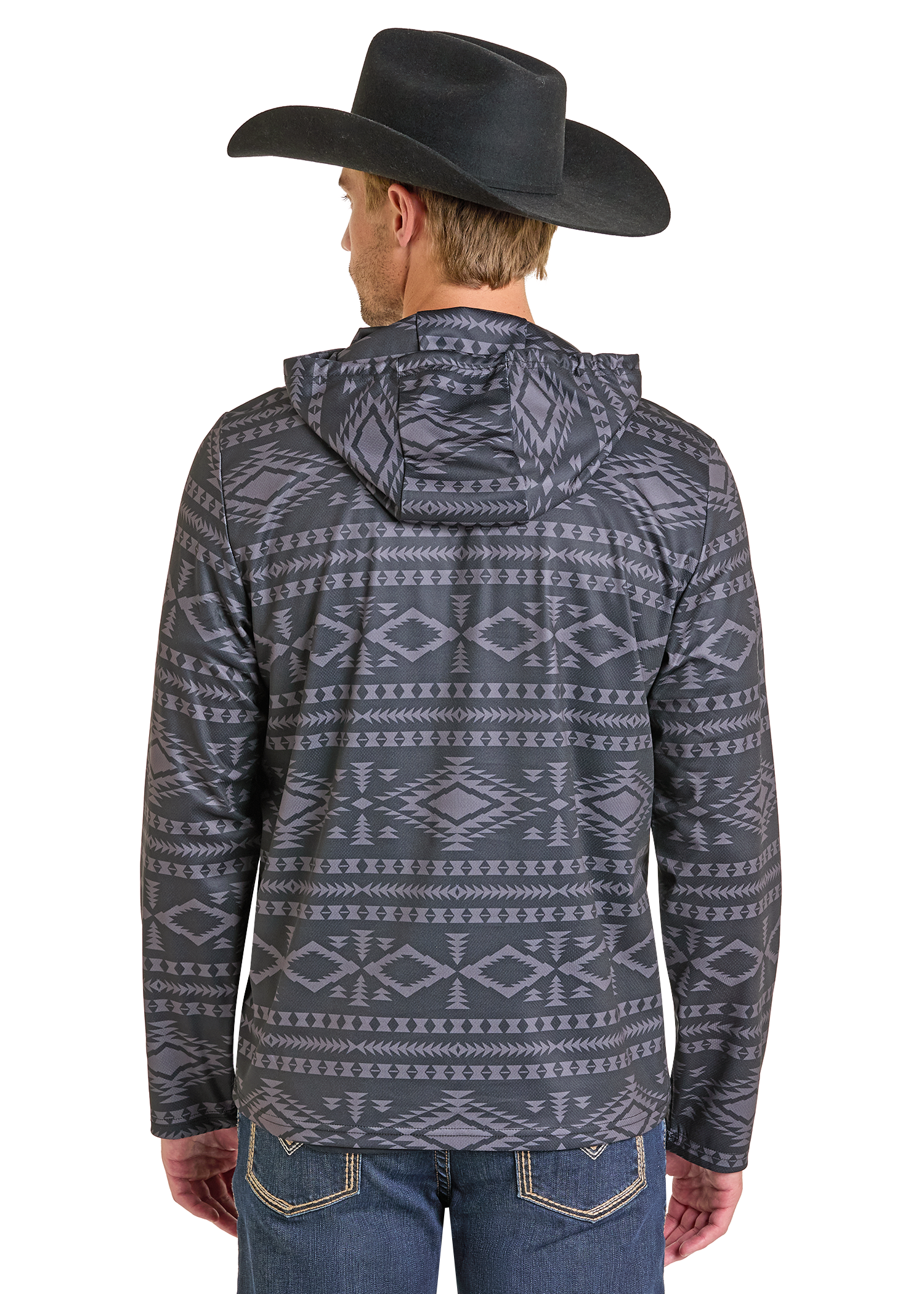 Panhandle Mens Aztec Performance Hoodie