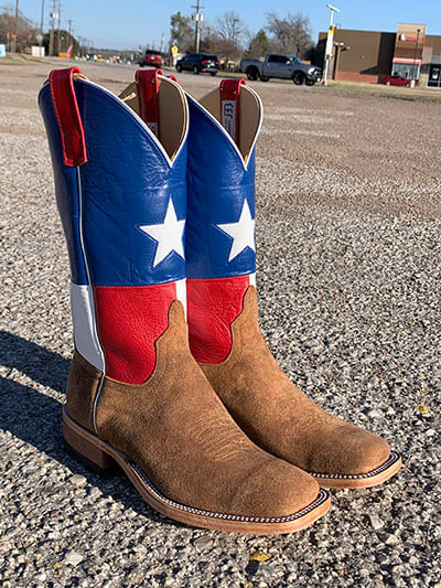 Mens Anderson Bean Cognac Da Vinci Texas Flag