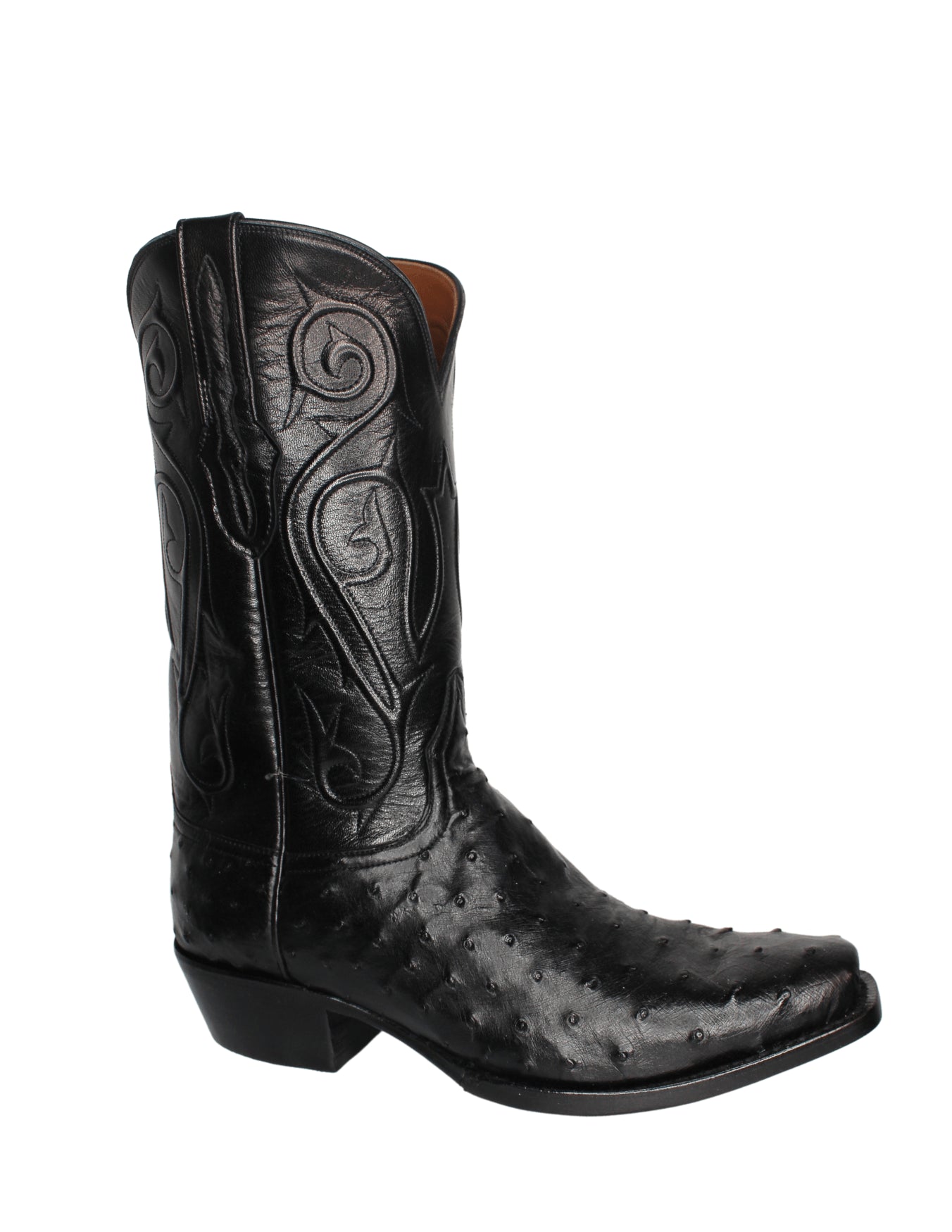 Black Jack Mens Full Quill Ostrich Boots
