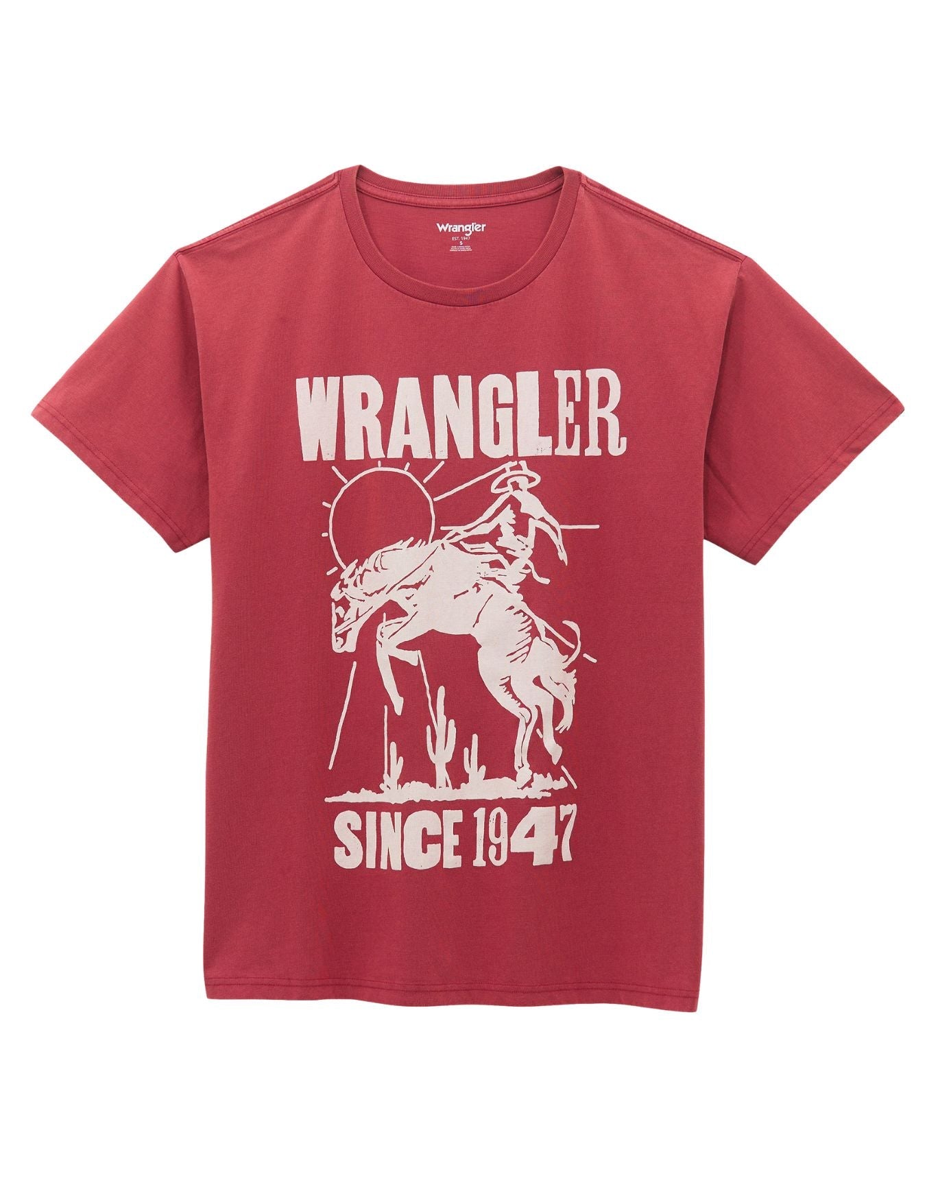 Wrangler Womens Acid Wash Graphic Oversized Tee