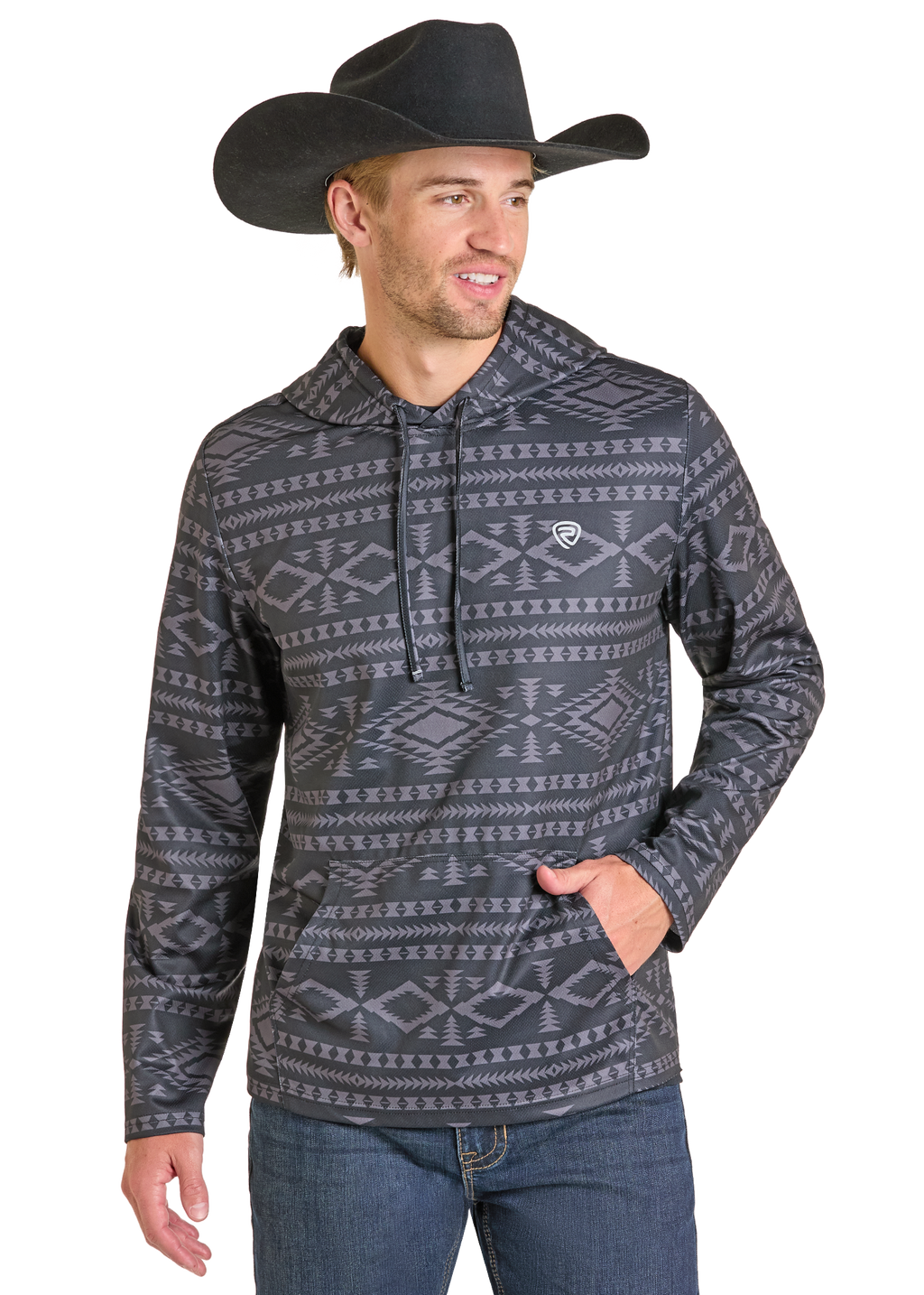 Panhandle Mens Aztec Performance Hoodie