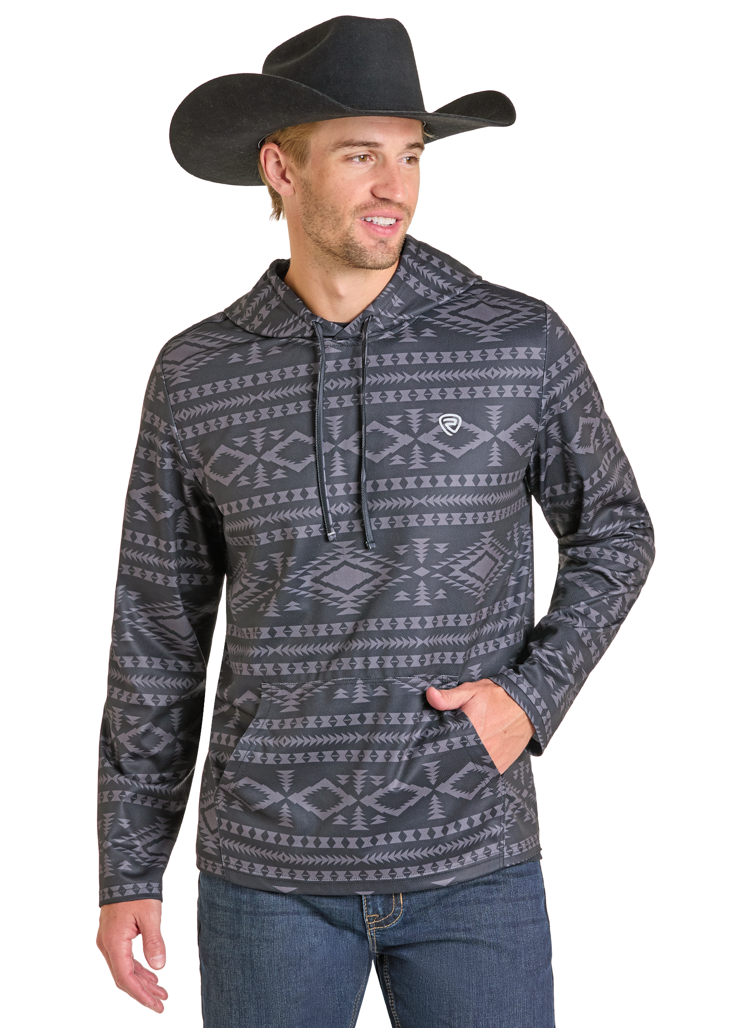 Panhandle Mens Aztec Performance Hoodie