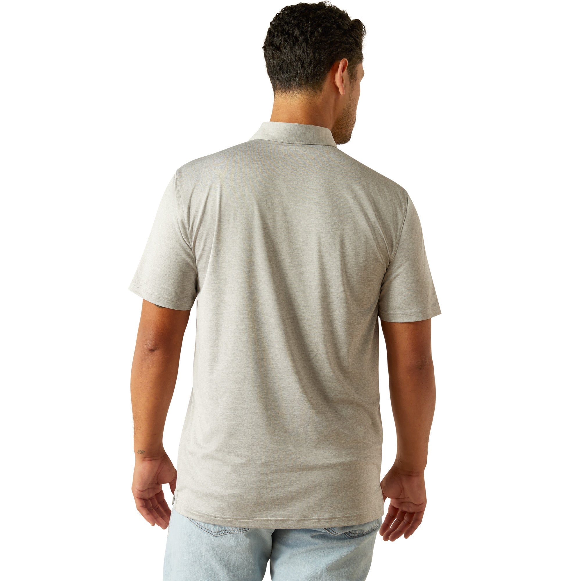 Ariat Mens Grey Charger 2.0 Fitted Polo