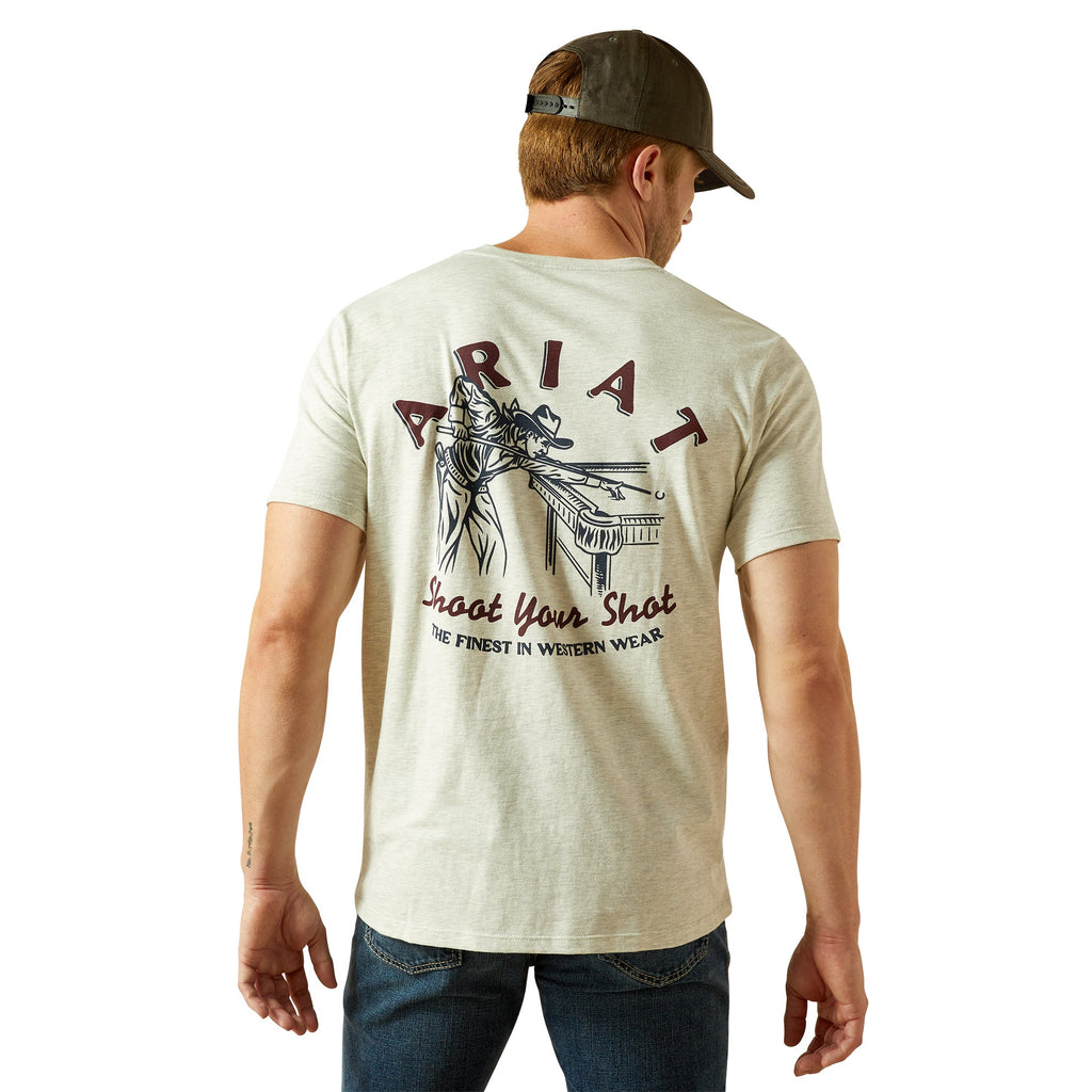 Ariat Mens Oatmeal Heather Straight Shooter T-Shirt