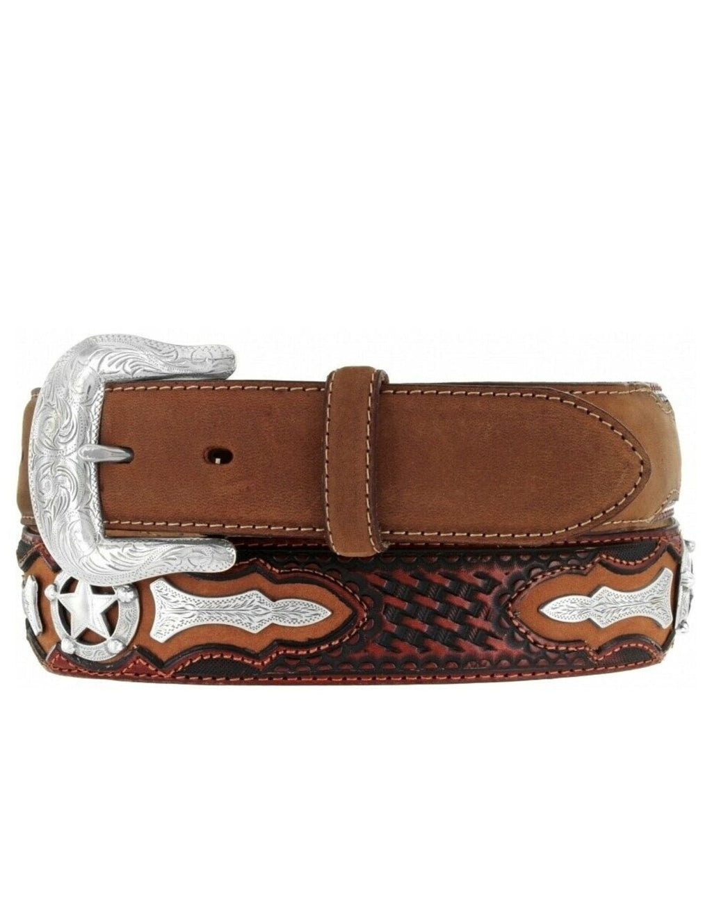 Justin Mens Brown Odessa Star Belt