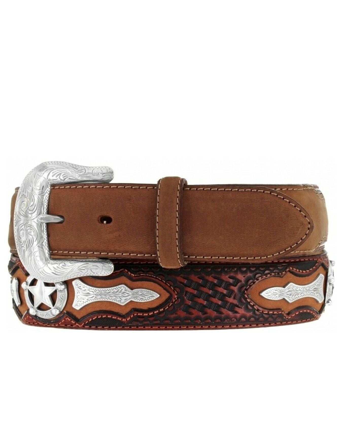 Justin Mens Brown Odessa Star Belt