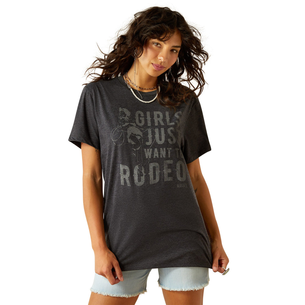 Ariat Womens Charcoal Rodeo T-Shirt