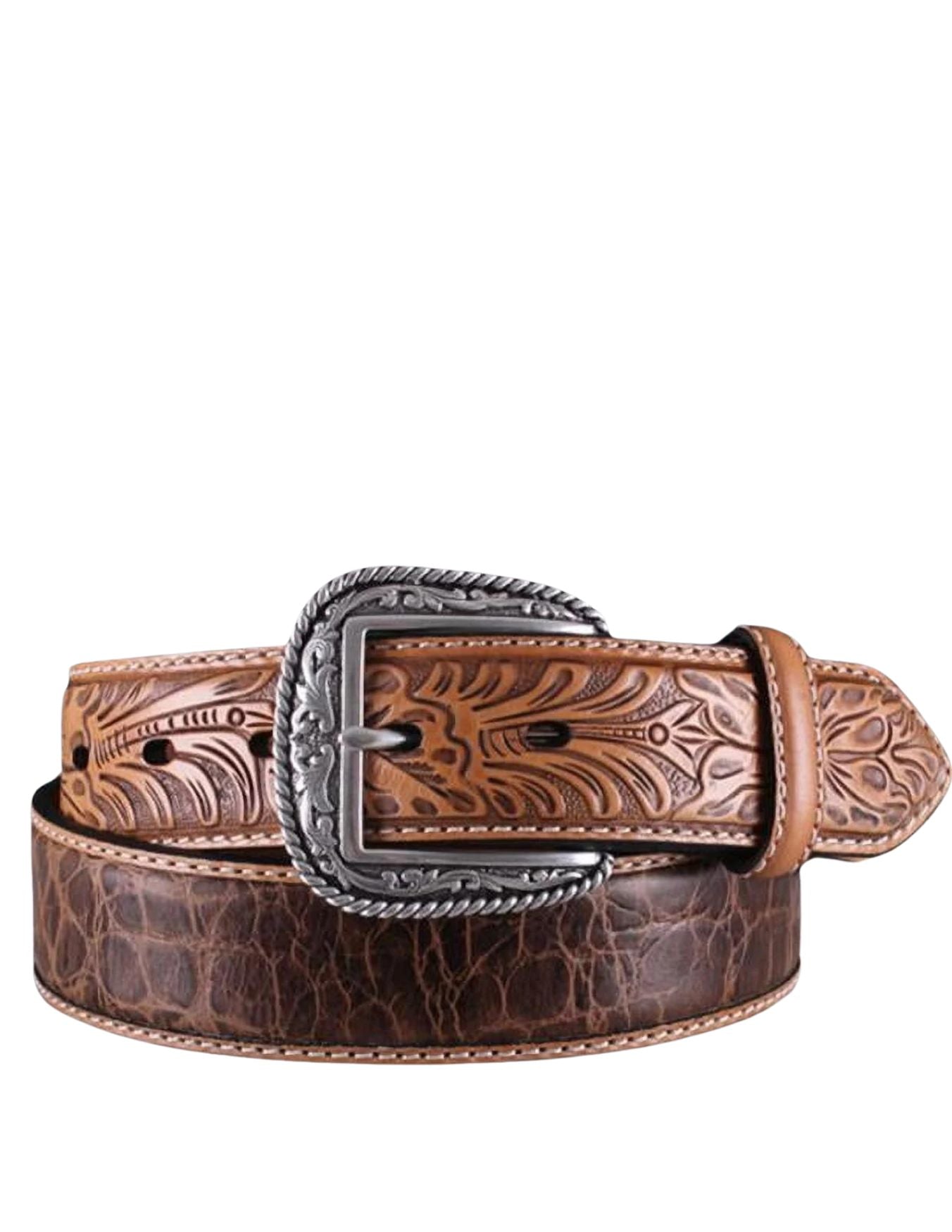 M&F Western Mens Croc Print Belt