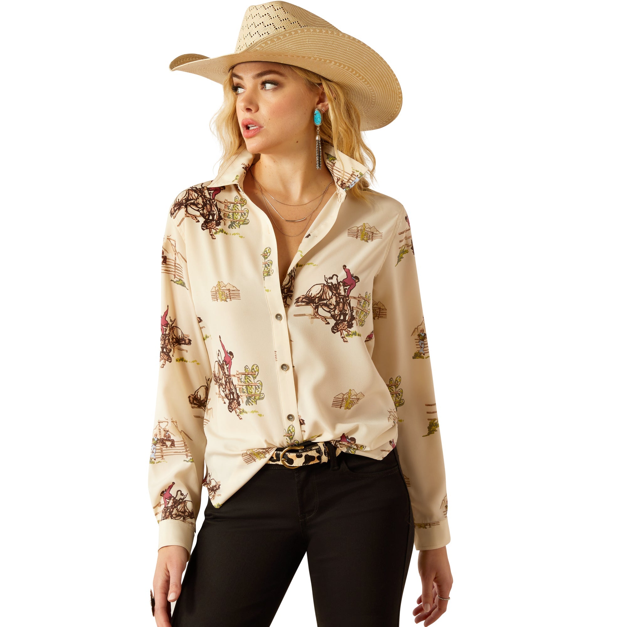 Ariat Womens Western Homestyle Long Sleeve Shirt