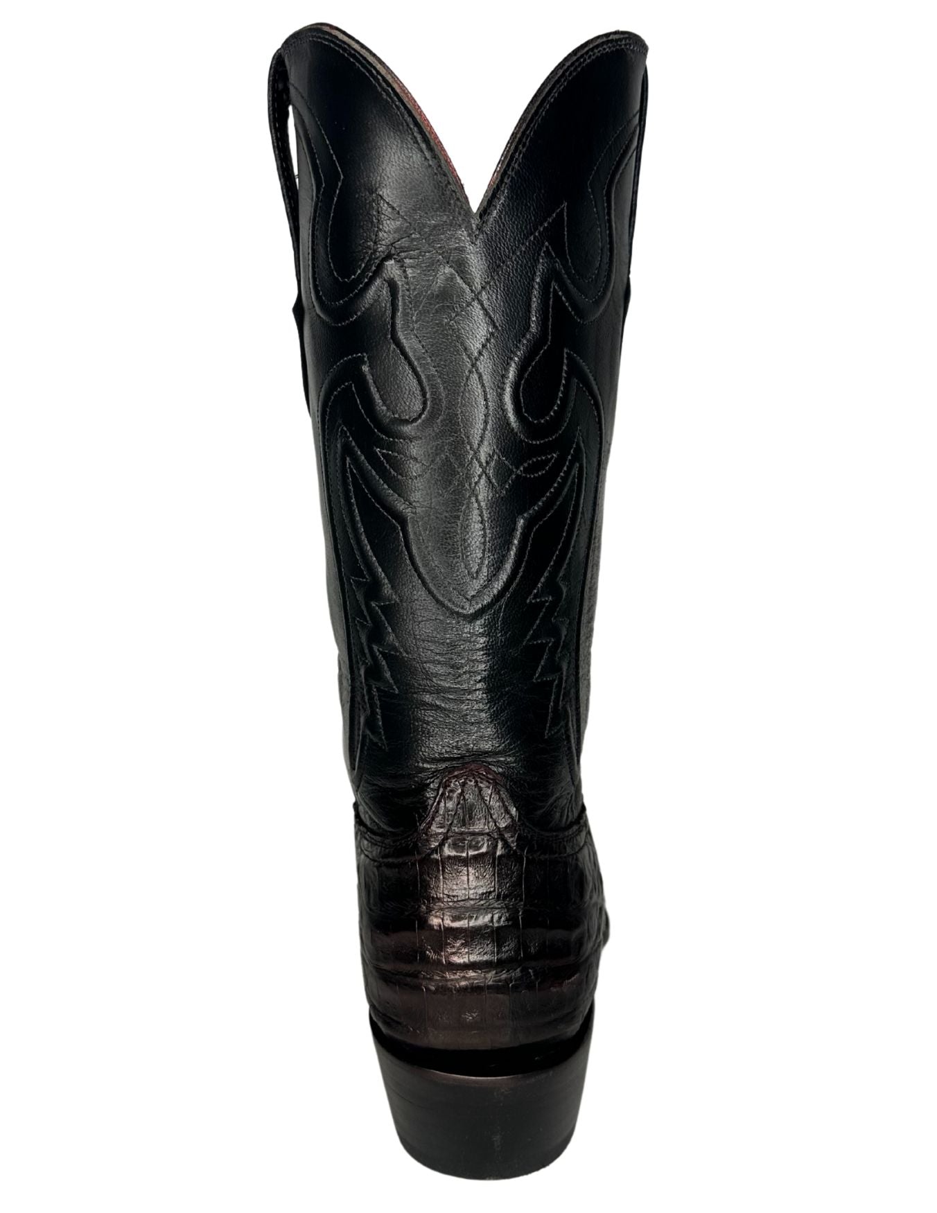 Black Jack Mens Black Cherry Caiman Belly Boots
