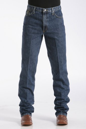 Mens Relaxed Fit Green Label Jeans Dark Stonewash
