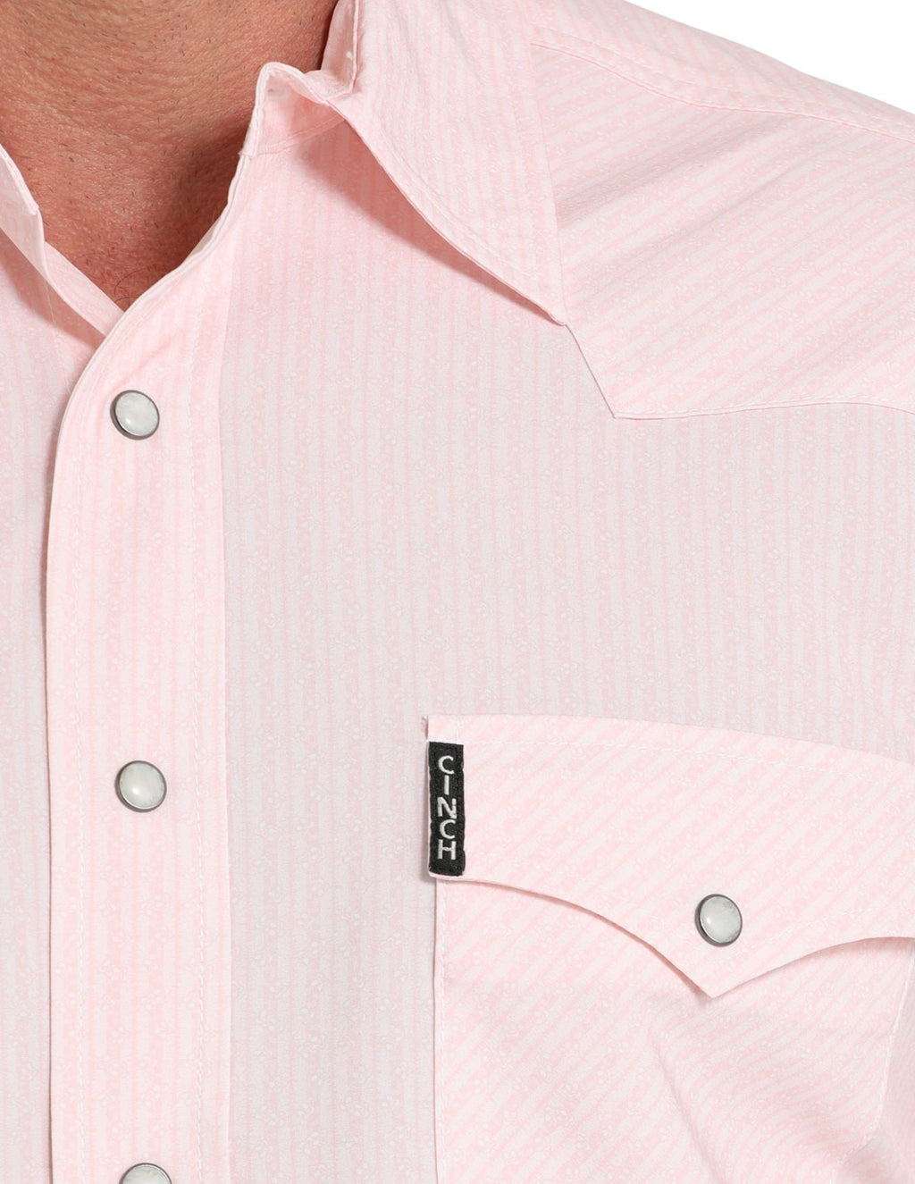 Cinch Mens Pink Modern Fit Long Sleeve Shirt