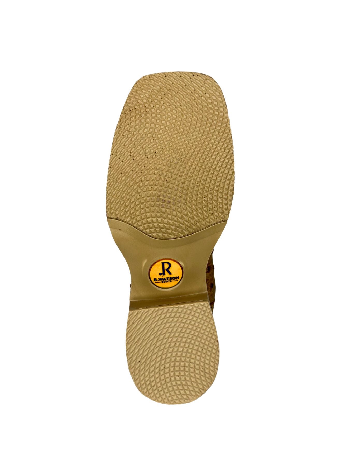 R. Watson Mens Antique Saddle Full Quill Ostrich Boots