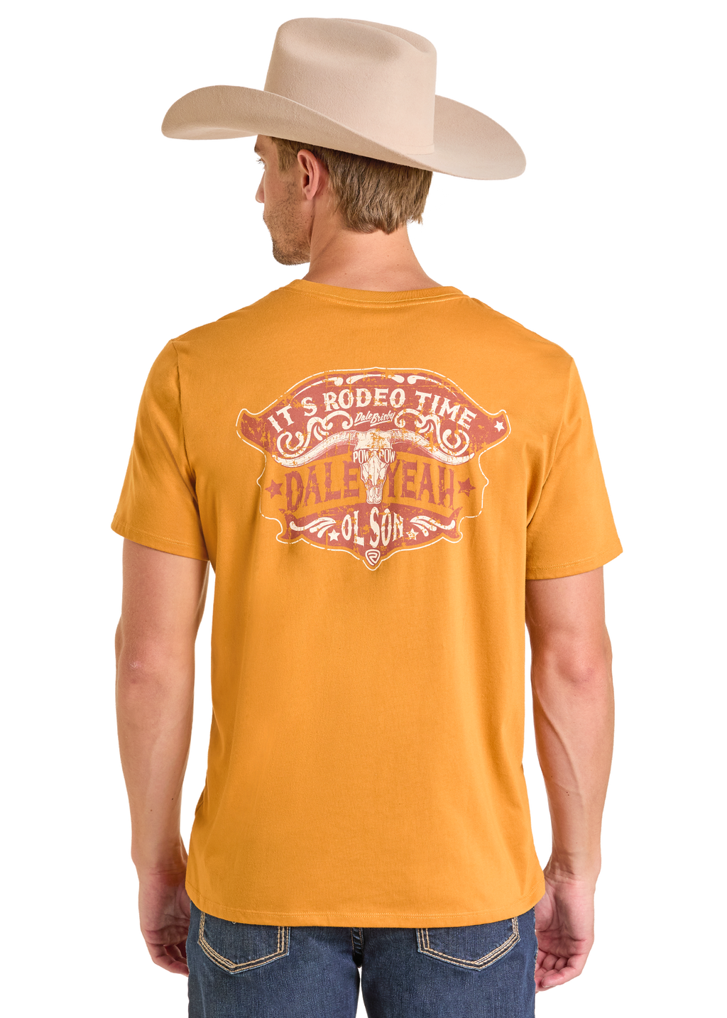 Panhandle Mens Gold Dale Yeah Graphic T-Shirt