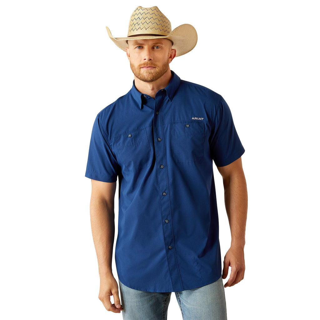 Ariat Mens Blue 360 Airflow Classic Fit Shirt